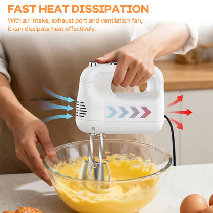 YOMA Electric Egg Beater 5-Speed Handheld Kitchen Mixer